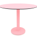 modèle 3D Table à manger sur pied colonne Ø90 (Rose) - preview