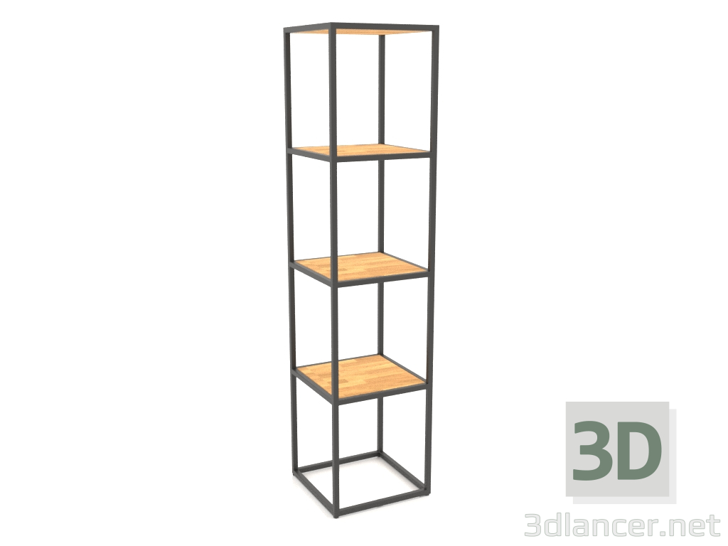 modèle 3D Grande étagère carrée (BOIS, 40x40x170) - preview