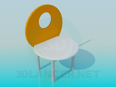 modello 3D Sgabello per bambini - anteprima