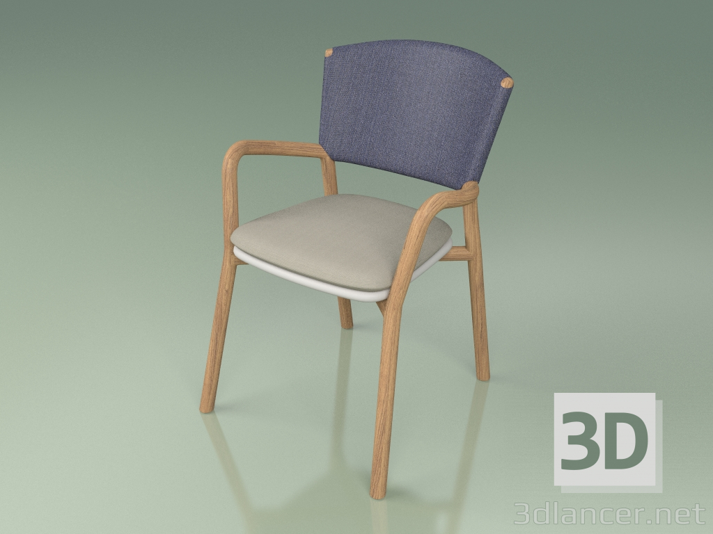 3D modeli Sandalye 061 (Mavi, Poliüretan Reçine Gri) - önizleme