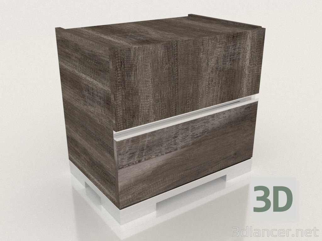 modèle 3D Table de chevet Dea (chêne vintage) - preview