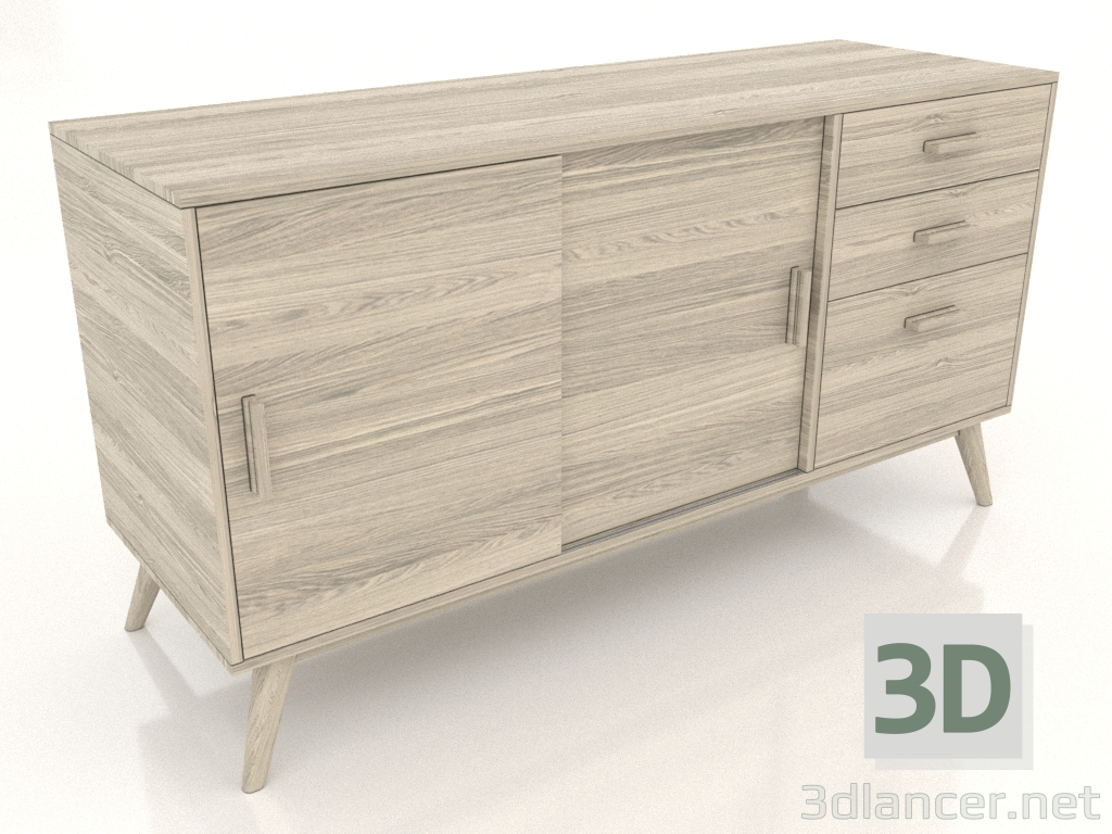 modèle 3D Commode 1 1500x500 mm (chêne lumineux) - preview