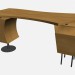 modello 3D Ufficio tavolo Haki scrittoio - anteprima