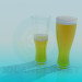 3d model Glasses of beer - preview