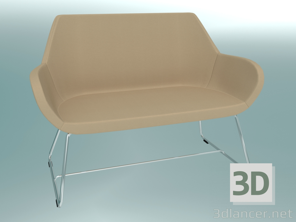 modèle 3D Canapé double (20V) - preview