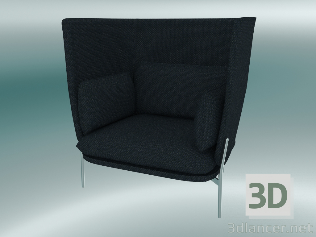 3D Modell Sessel Cloud (LN5, 90 x 111 H 120 cm, verchromte Beine, Sunniva 2 192) - Vorschau