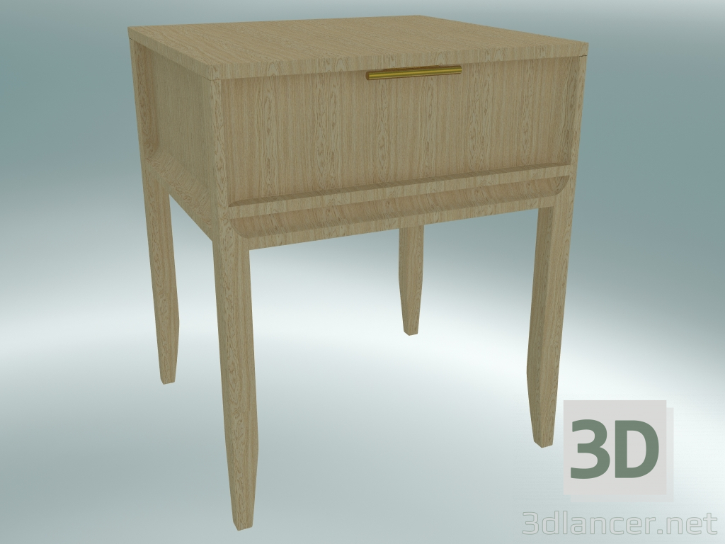 modèle 3D Grande table de chevet (chêne clair) - preview