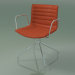 3d model Chair 0259 (swivel, with armrests, with leather upholstery) - preview