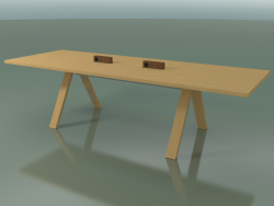 Table with office worktop 5031 (H 74 - 280 x 98 cm, natural oak, composition 1)