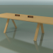 modello 3D Tavolo con piano da ufficio 5031 (H 74 - 280 x 98 cm, rovere naturale, composizione 1) - anteprima