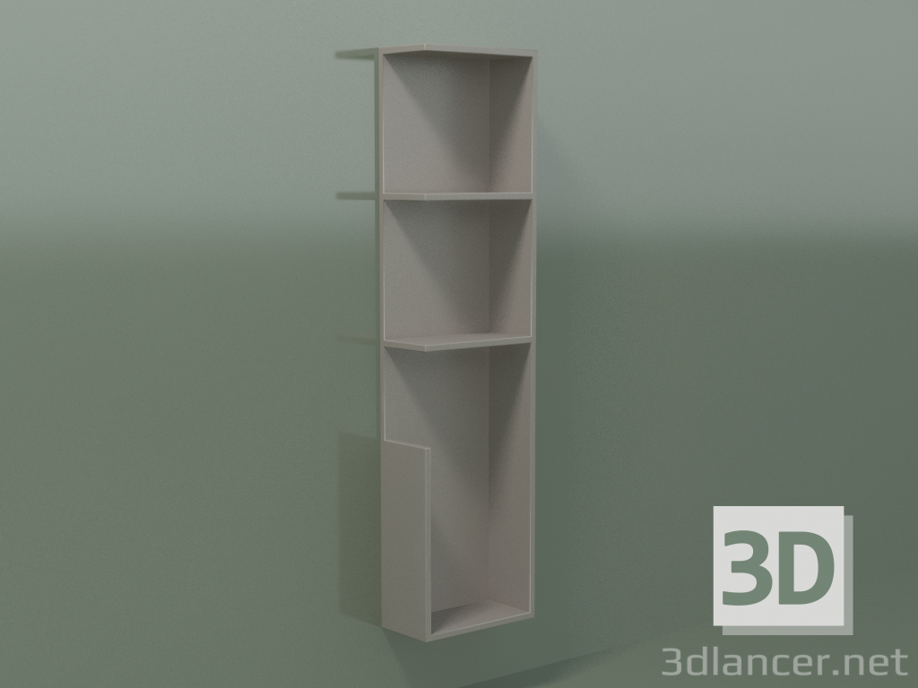 modèle 3D Etagère verticale (90U19004, Argile C37, L 24, P 12, H 96 cm) - preview