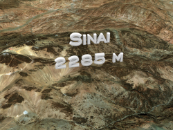 Modèle 3D du mont Sinaï, Égypte / Modèle 3D du mont Sinaï, Égypte