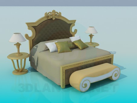 3d model Bed - preview 3d model Bed - preview