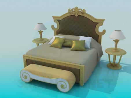 3d model Bed - preview 3d model Bed - preview