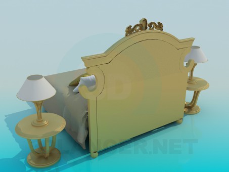 3d model Bed - preview 3d model Bed - preview