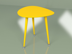 Drop table lateral monocromático (amarelo-mostarda)