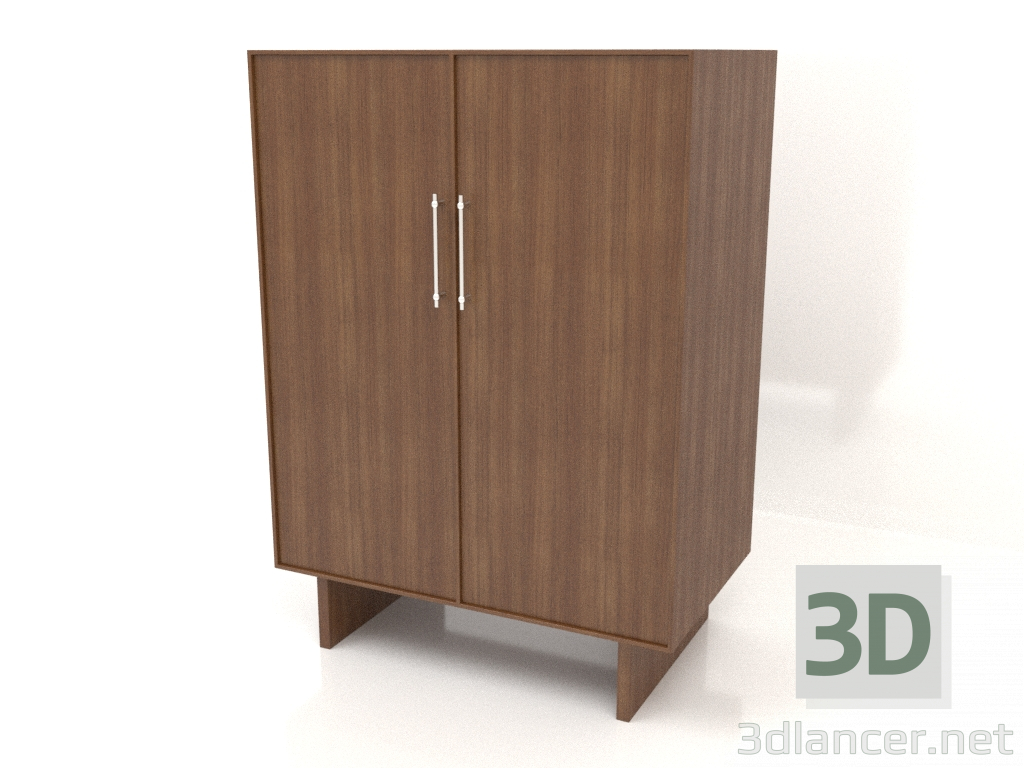 3 डी मॉडल अलमारी डब्ल्यू 02 (1000x600x1400, लकड़ी की भूरी रोशनी) - पूर्वावलोकन