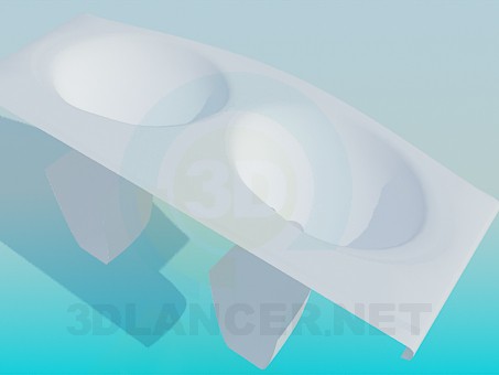 modelo 3D Doble lavabo - escuchar modelo 3D Doble lavabo - escuchar