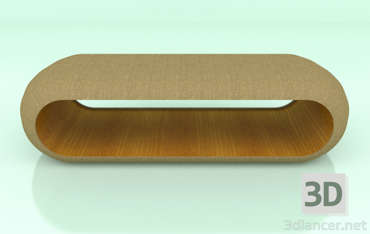 3d Bench upholstered in fabric model buy - render