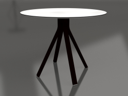 Round dining table on column leg Ø90 (Black)