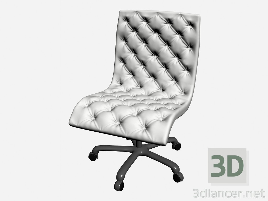 3 डी मॉडल कार्यालय कुर्सी armrests बिना हरमन capitonne - पूर्वावलोकन