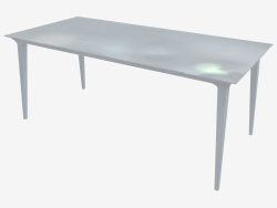 Dining table (white lacquered ash 90x180)