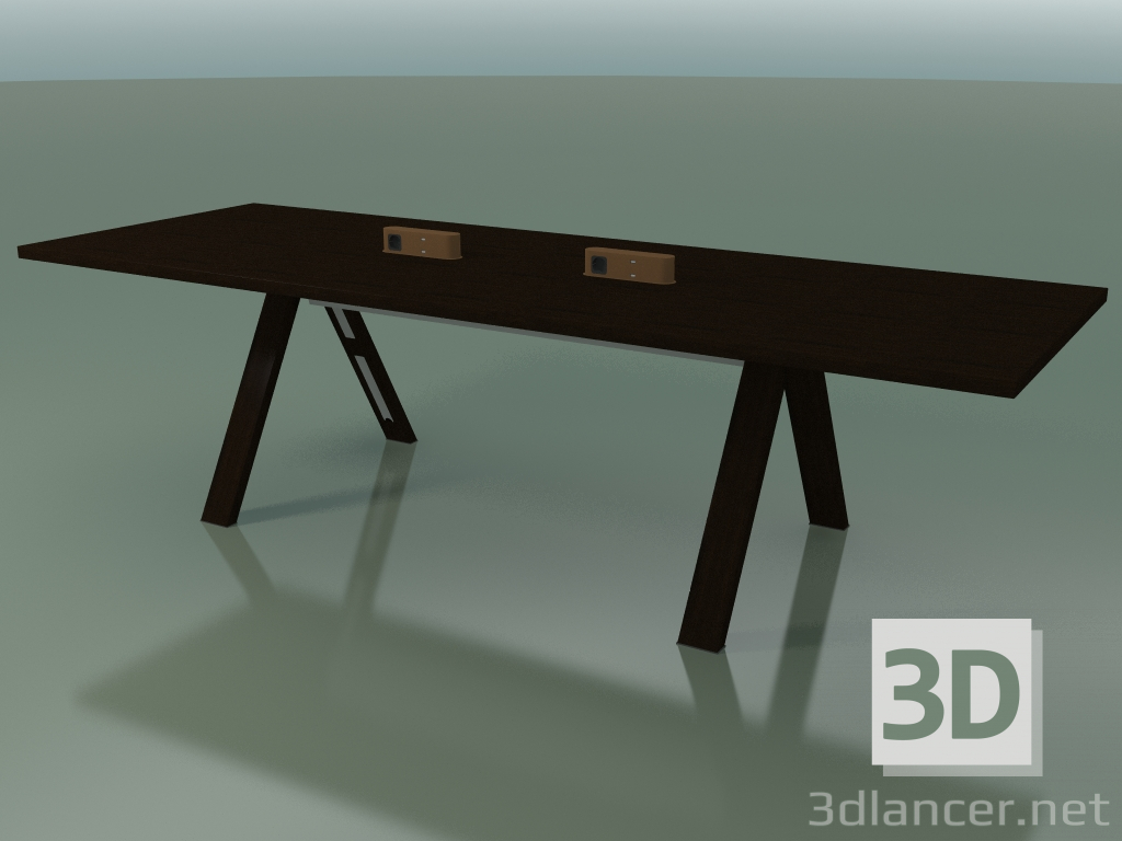3d модель Стол с офисной столешницей 5031 (H 74 - 280 x 98 cm, wenge, composition 1) – превью