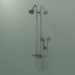 3d model Shower pipe with thermostat and 3jet overhead shower (34640340) - preview