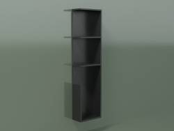 Vertical shelf (90U19004, Deep Nocturne C38, L 24, P 12, H 96 cm)
