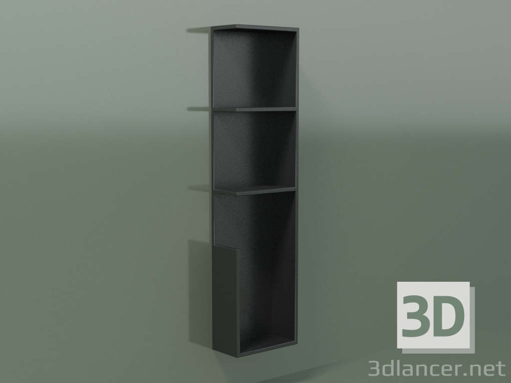 3d model Vertical shelf (90U19004, Deep Nocturne C38, L 24, P 12, H 96 cm) - preview