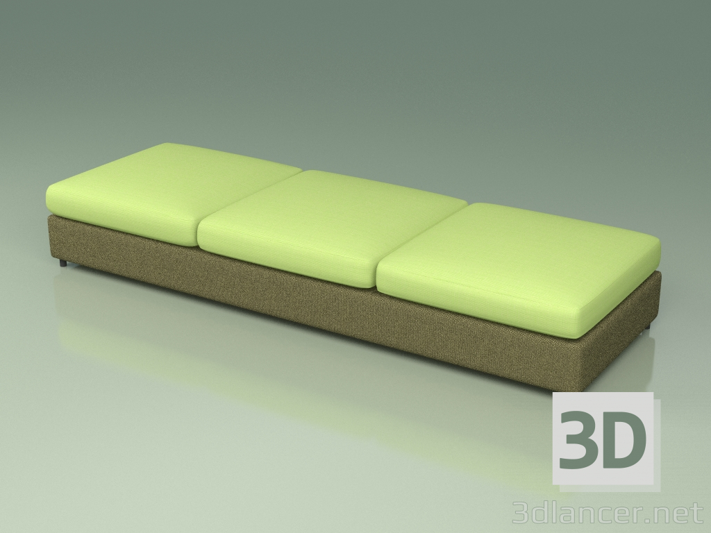 modello 3D Modulo divano 001 (3D Net Olive) - anteprima