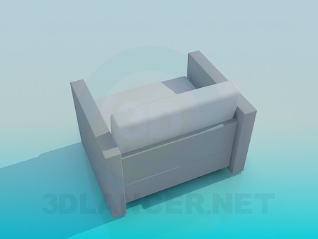 modelo 3D El sillón habitual - escuchar modelo 3D El sillón habitual - escuchar