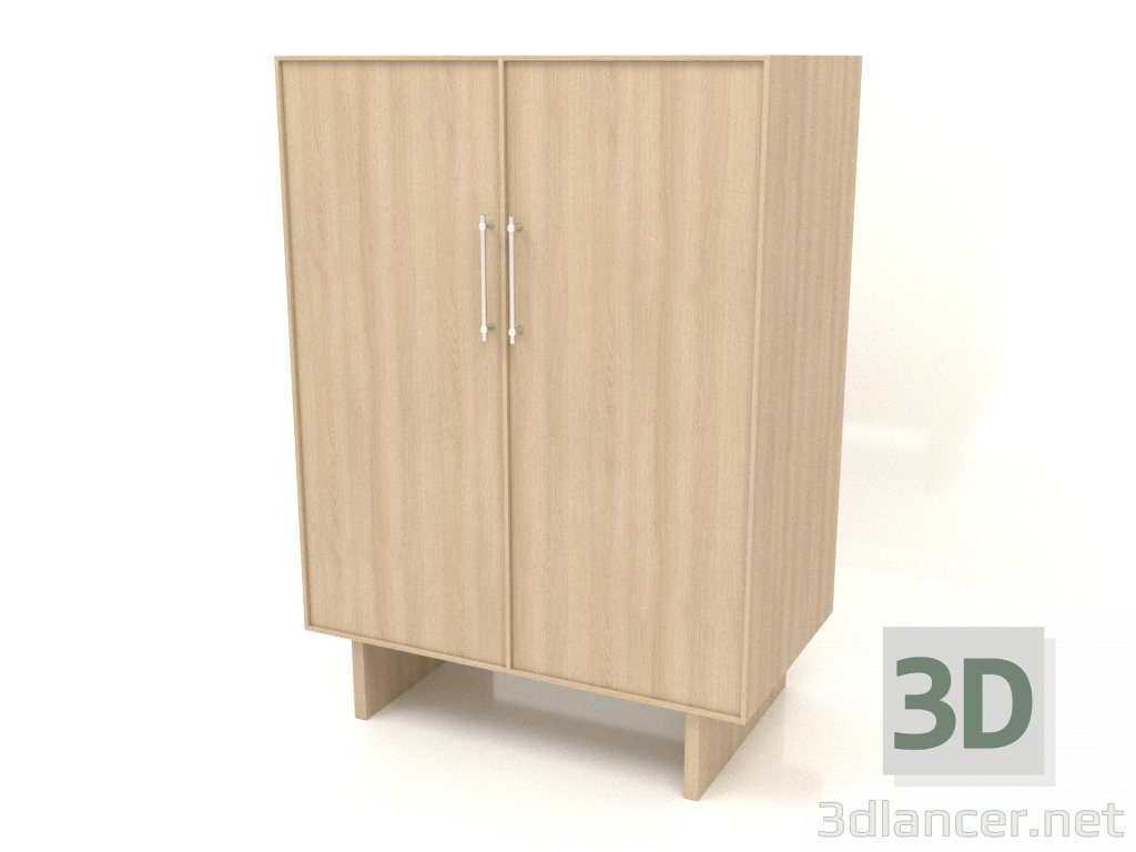 3 डी मॉडल अलमारी डब्ल्यू 02 (1000x600x1400, लकड़ी सफेद) - पूर्वावलोकन