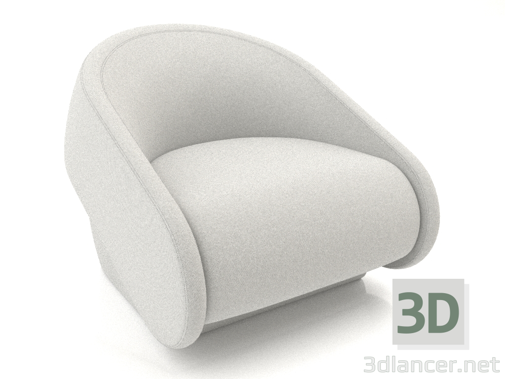 3 डी मॉडल कुर्सी-बिस्तर (मुड़ा हुआ) - पूर्वावलोकन