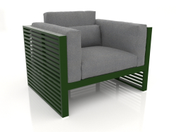 Lounge chair with a high back (Bottle green)