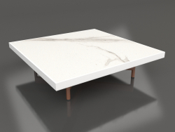 Square coffee table (White, DEKTON Aura)