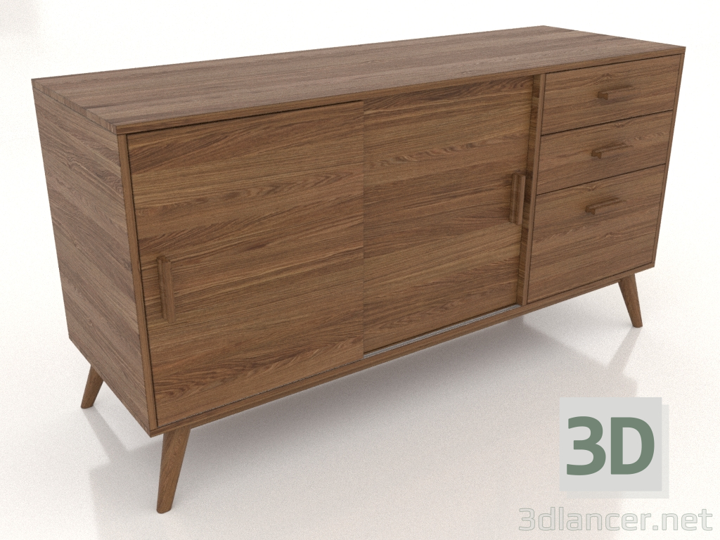 Modelo 3d Cômoda 1 1500x500 mm (nogueira clara) - preview