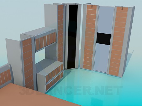 3d model The furniture in the bedroom - preview 3d model The furniture in the bedroom - preview