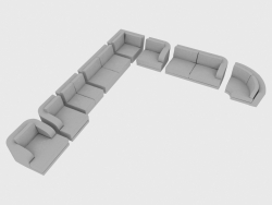 Elementos del sofá modular ASTON