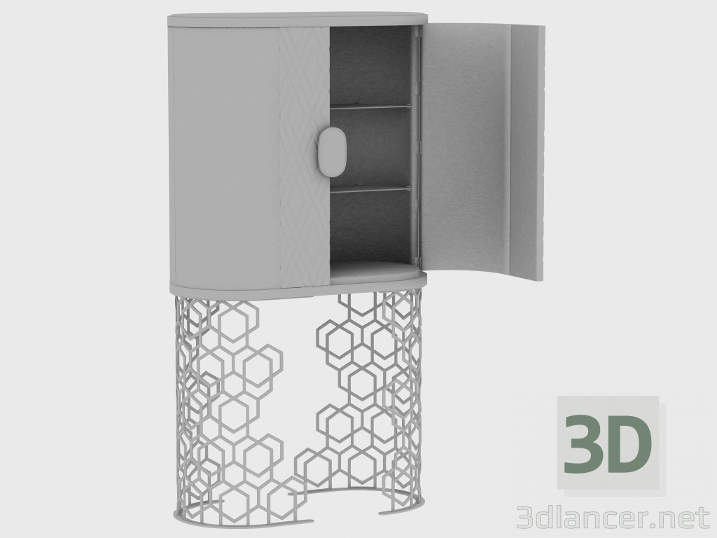 3D Modell MINIBEVERLY MINI BAR CABINET DIAMOND (80x45xH165) - Vorschau