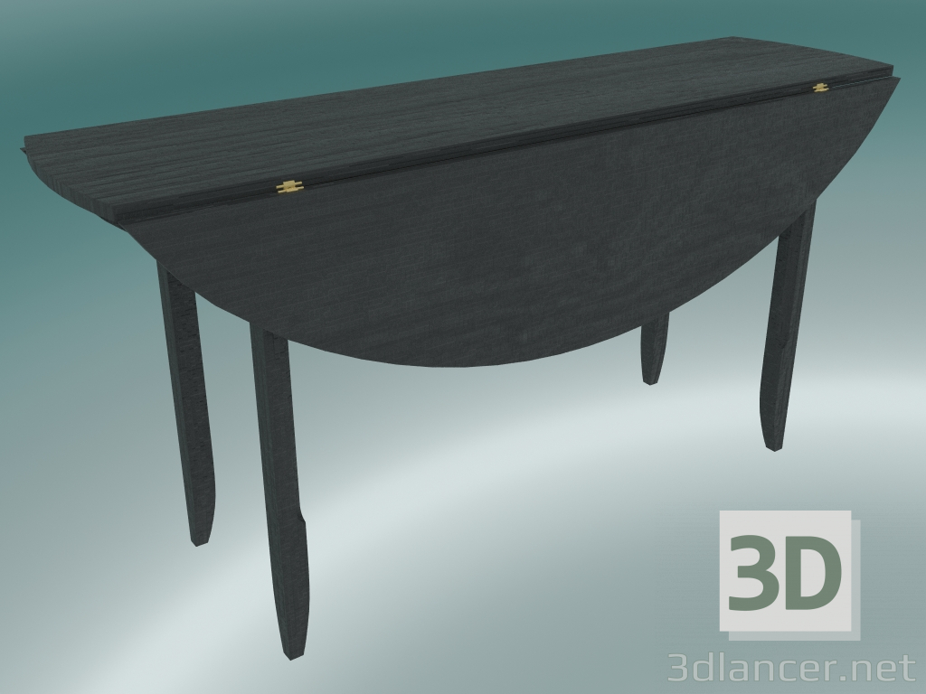 Modelo 3d Mesa de jantar dobrável dobrada (Dark Oak) - preview