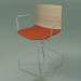 3D modeli Sandalye 0455 (döner, kolçaklı, oturma minderli, ağartılmış meşe) - önizleme