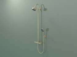 Shower pipe with thermostat and 3jet overhead shower (34640990)