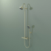 3d model Shower pipe with thermostat and 3jet overhead shower (34640990) - preview