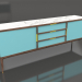 3D Modell Buffet Oblique Sideboard 3 Schubladen - Vorschau