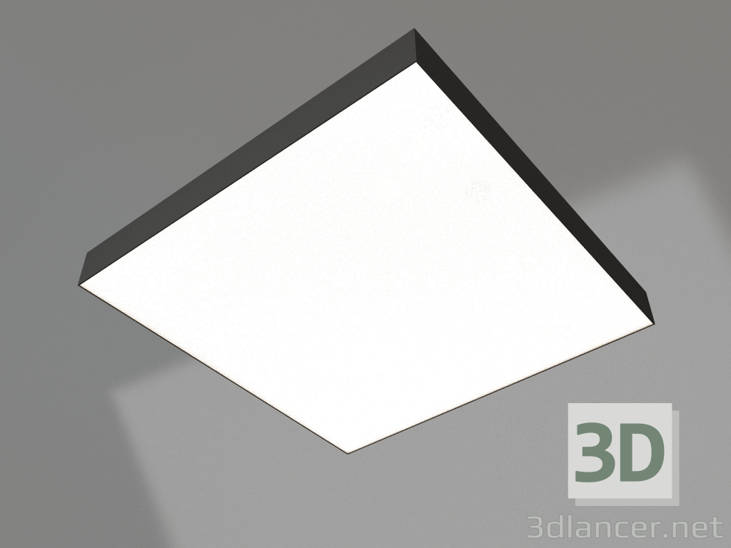 modello 3D Lampada IM-QUADRO-EMERGENCY-3H-S600x600-64W Warm3000 (BK, 120 gradi, 230V) - anteprima