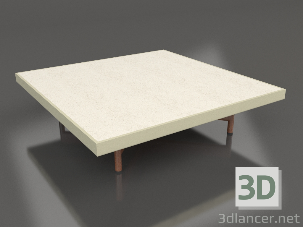 Modelo 3d Mesa de centro quadrada (Ouro, DEKTON Danae) - preview