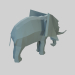 Elefante bajo poli 3D modelo Compro - render