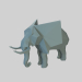 3d Elephant low poly model buy - render