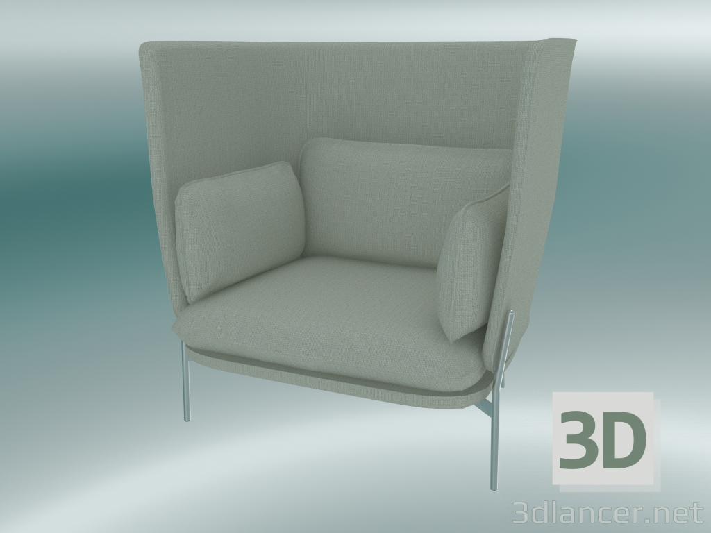 3D Modell Sessel Cloud (LN5, 90 x 111 H 120 cm, verchromte Beine, Sunniva 2 811) - Vorschau